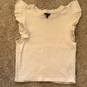 Buffalo David Bitton Ribbed White Top